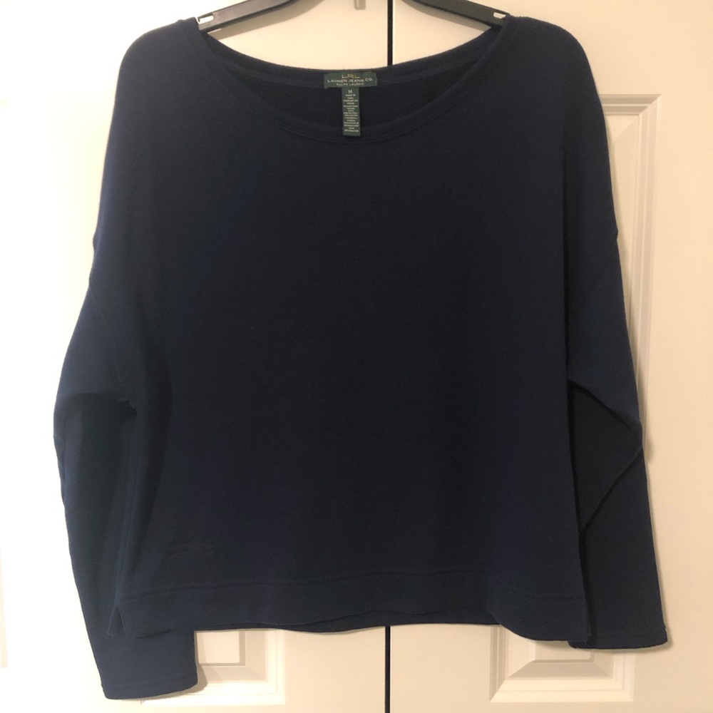 LRL Lauren Jeans Co Ralph Lauren Navy Blue Long Sleeve Pullover Size M